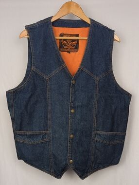 MILWAUKEE Performance Men's XL Denim Vest Snap Concealed Carry Gun